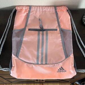 Adidas Coral and Gray Backpack